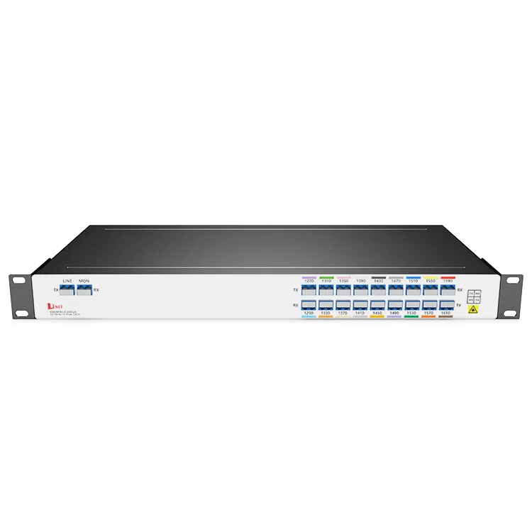 CWDM MUX DEMUX Rack 1U de fibra dupla de 18 canais